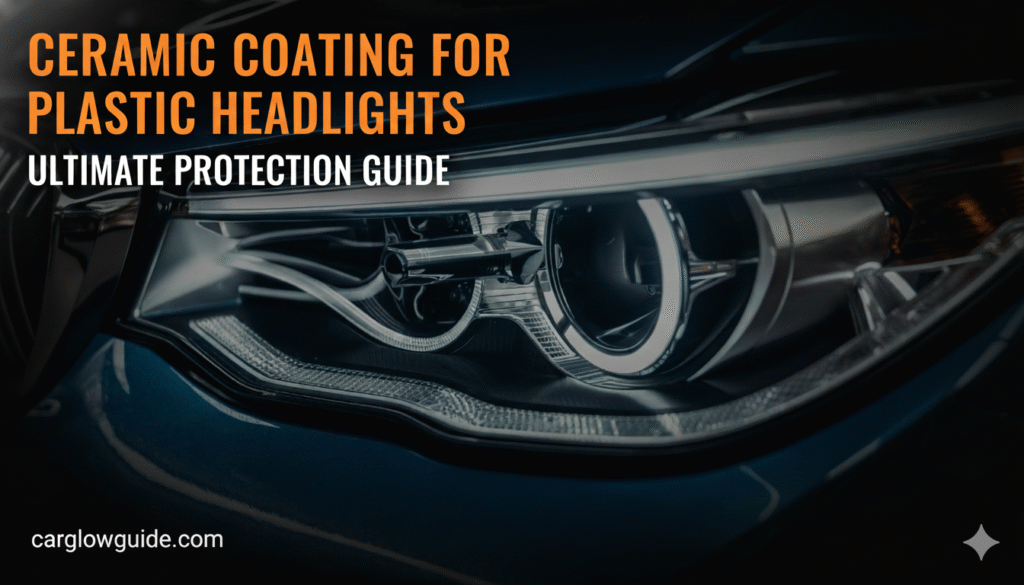 Ceramic coating for plastic headlights showing clear and protected headlight lens