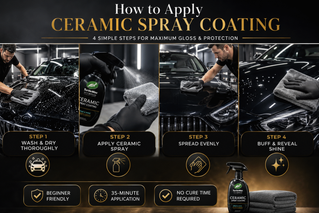 how to apply Turtle Wax Ceramic coating Spray